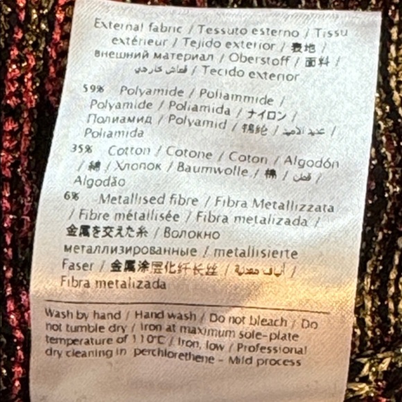 M Missoni Patterned Knit Open Front Cardigan S - Picture 13 of 13